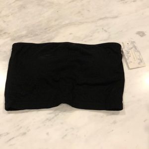 Klassy Network Black Ribbed Tube Top